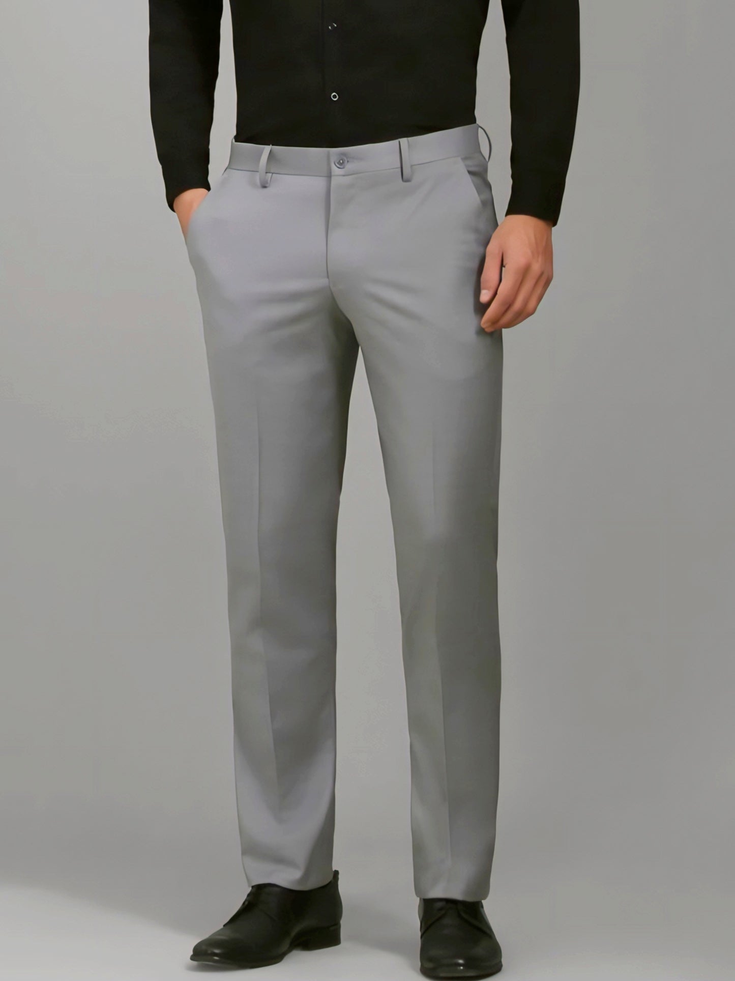 Ash Grey Slim fit formal pant