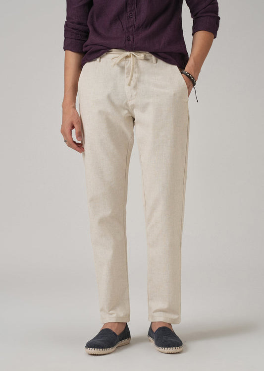 Light beige Linen blend trouser